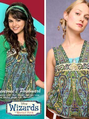 Free People Banded Border Tank ASO Alex Russo